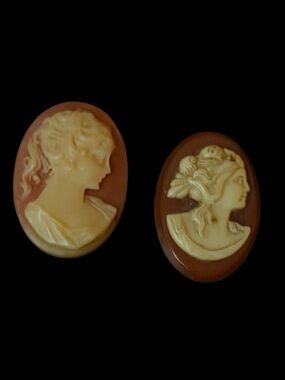 Carved Shell Like Resin Loose Cameos from Italy